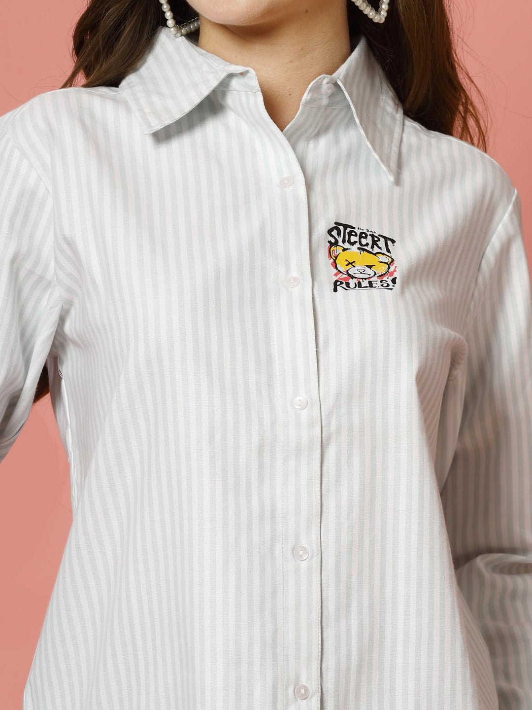 Women Opaque Striped Casual Shirt