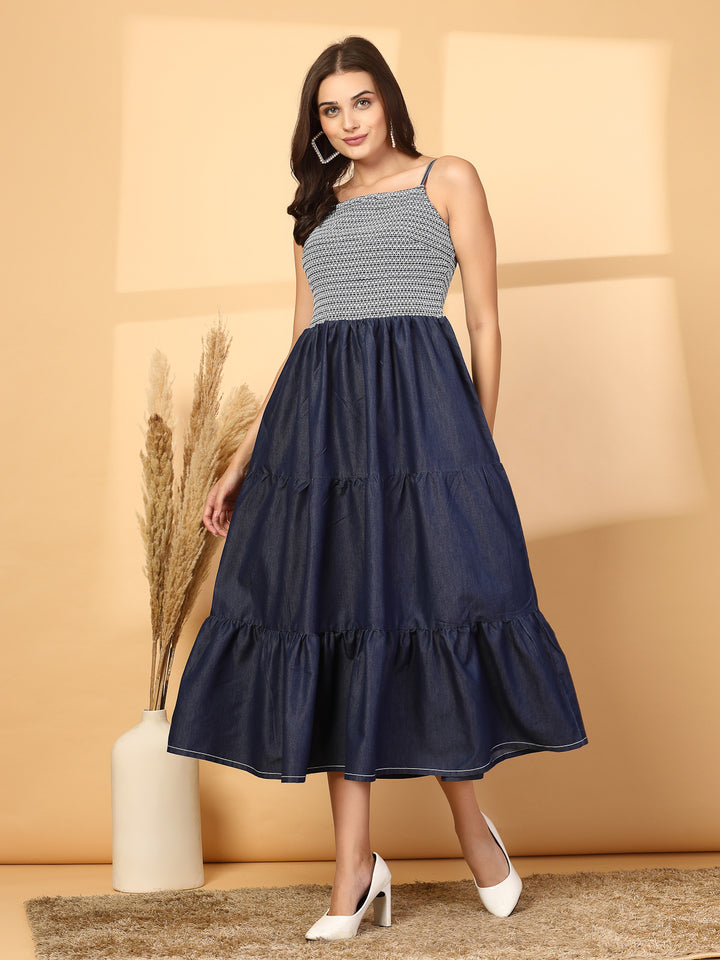 Women Fit & Flare Midi Dress