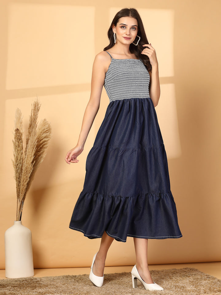 Women Fit & Flare Midi Dress