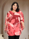 Plus Size Tropical Print Top