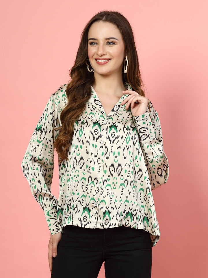 Women Opaque Printed Casual Shirt