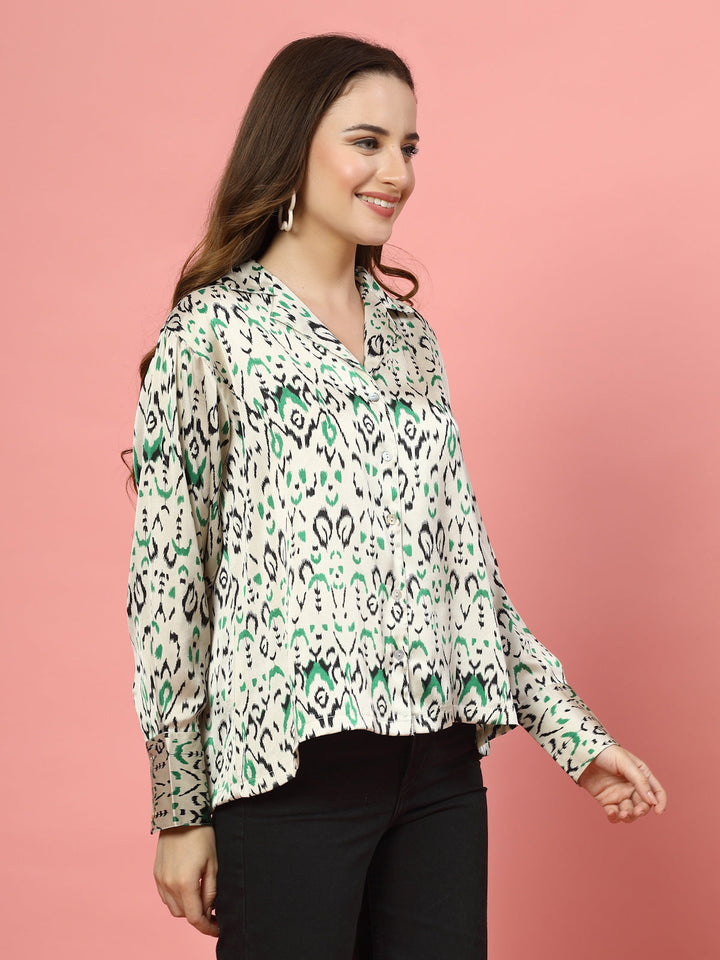 Women Opaque Printed Casual Shirt