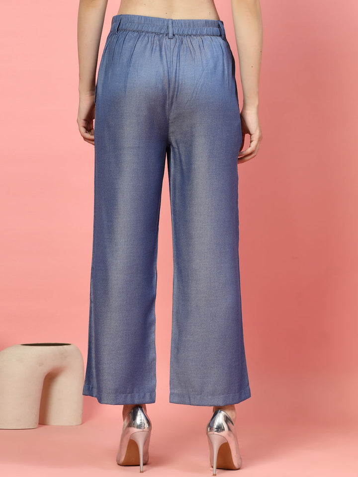 Women Loose Fit Pleated Trousers