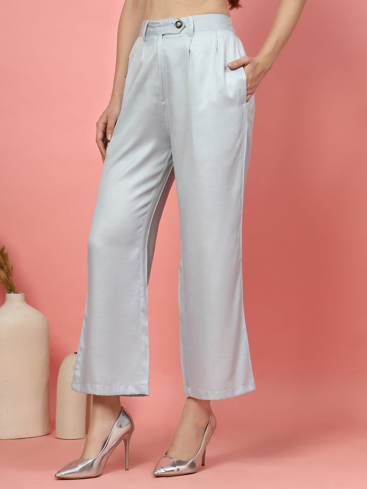 Women Loose Fit Pleated Trousers