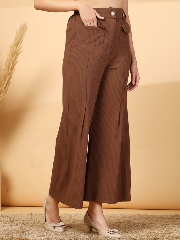 Women Loose Fit Pleated Trousers