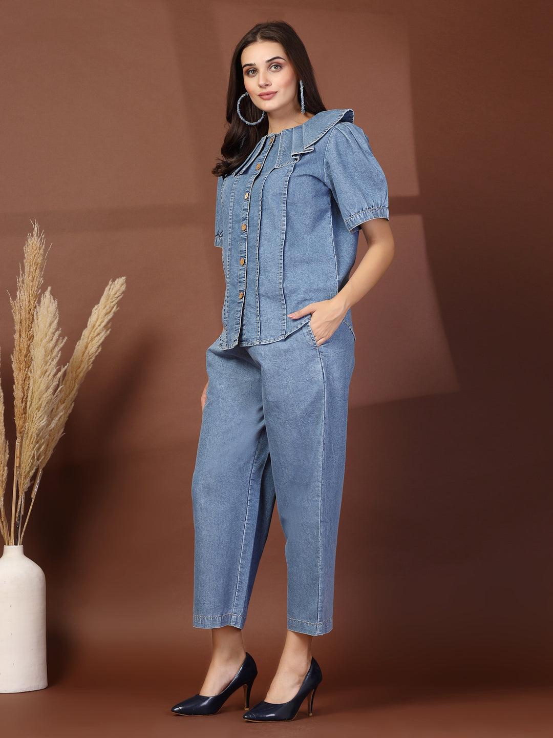 Pure Cotton Top With Trousers Co-Ords