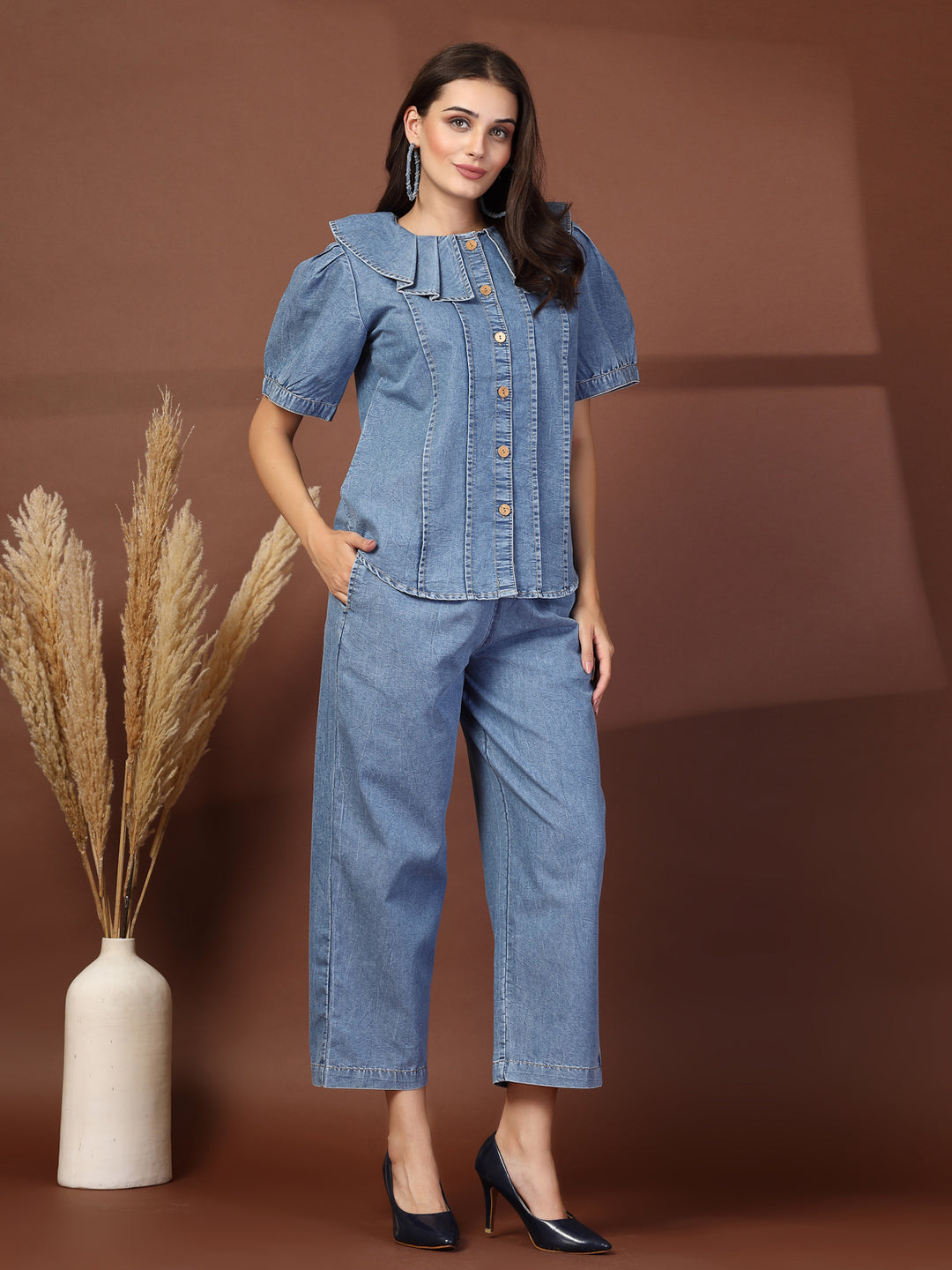 Pure Cotton Top With Trousers Co-Ords