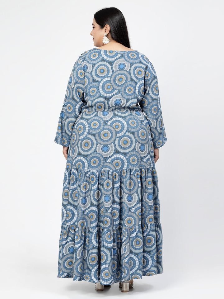 Ethnic Motifs Printed Round Neck Maxi Dress