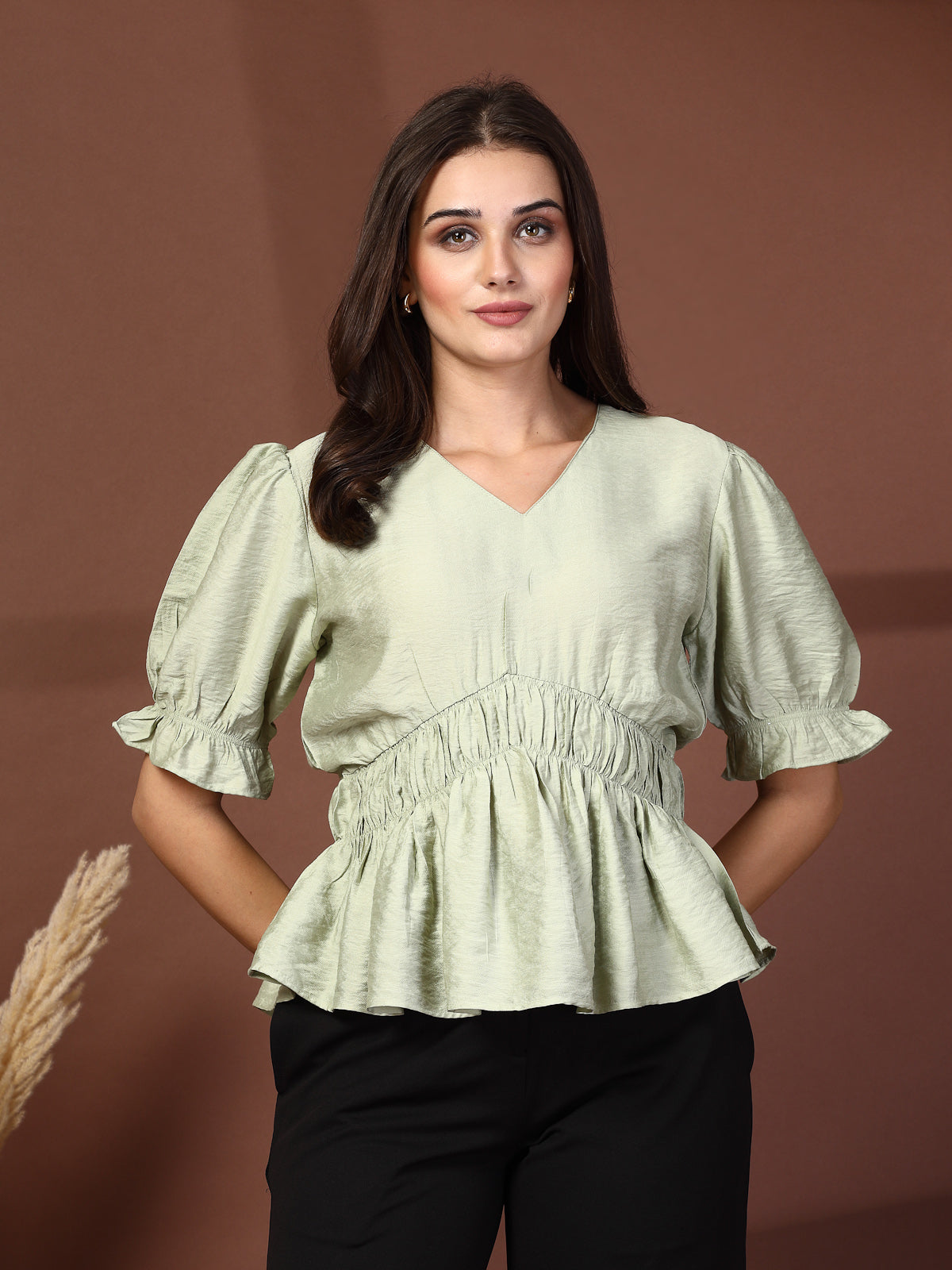 Women Gathered or Pleated Top