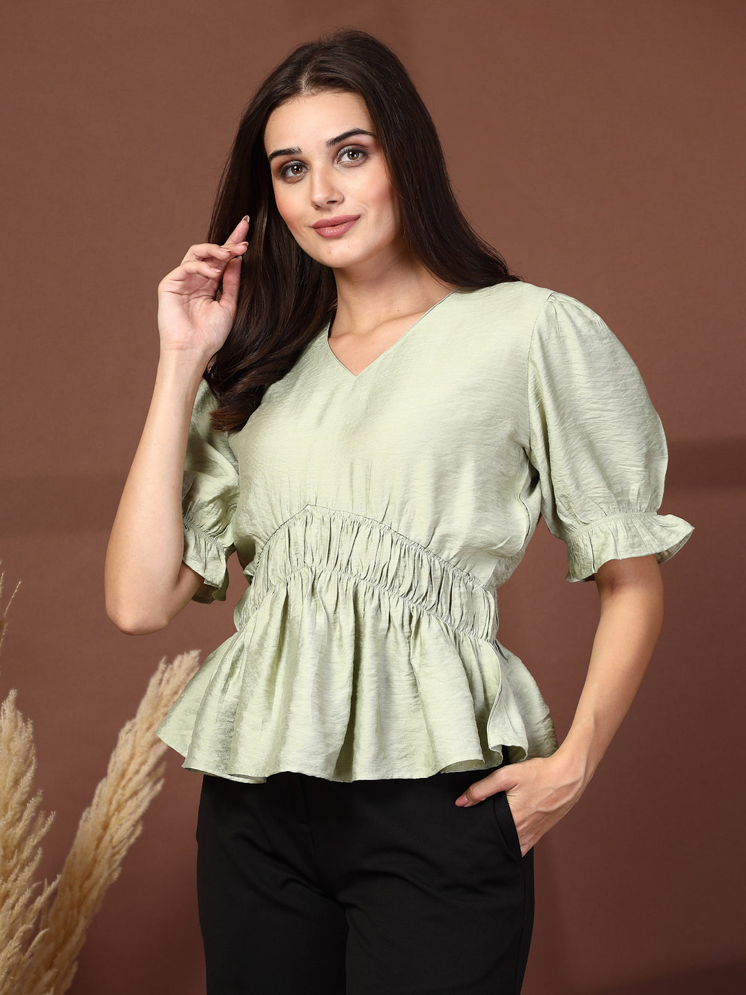 Women Gathered or Pleated Top