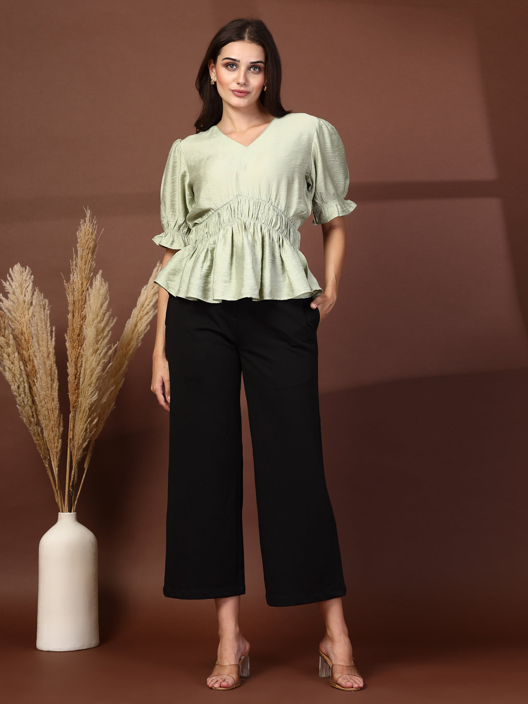 Women Gathered or Pleated Top