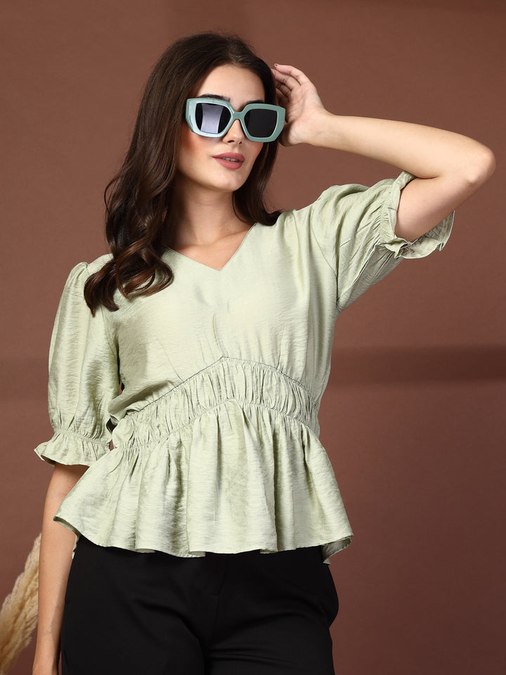 Women Gathered or Pleated Top