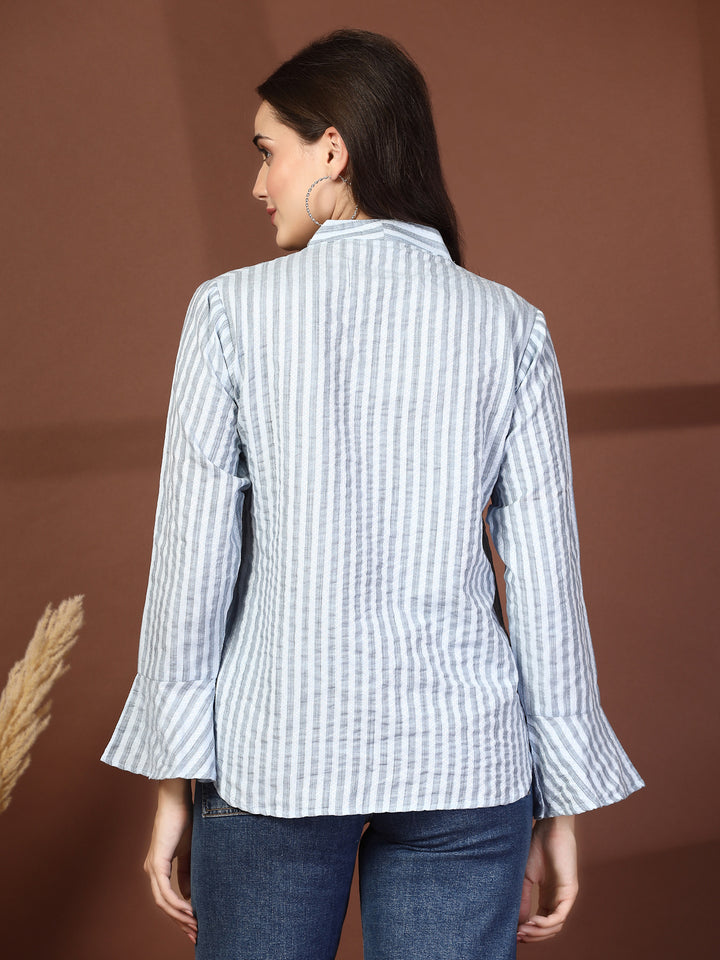 Women Opaque Striped Casual Shirt