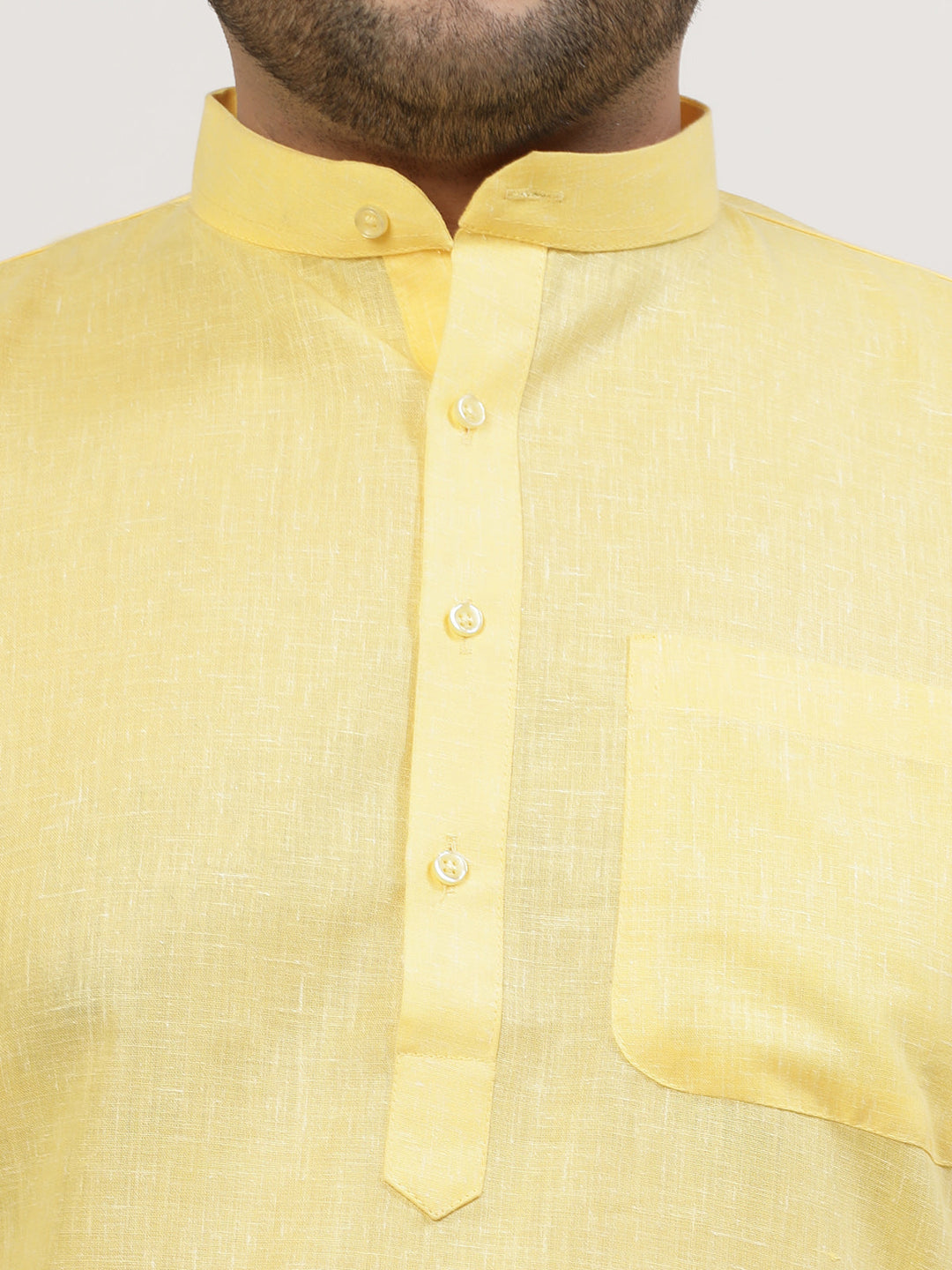 Plus Size Yellow & White Regular Pure Cotton Kurta with Pyjamas