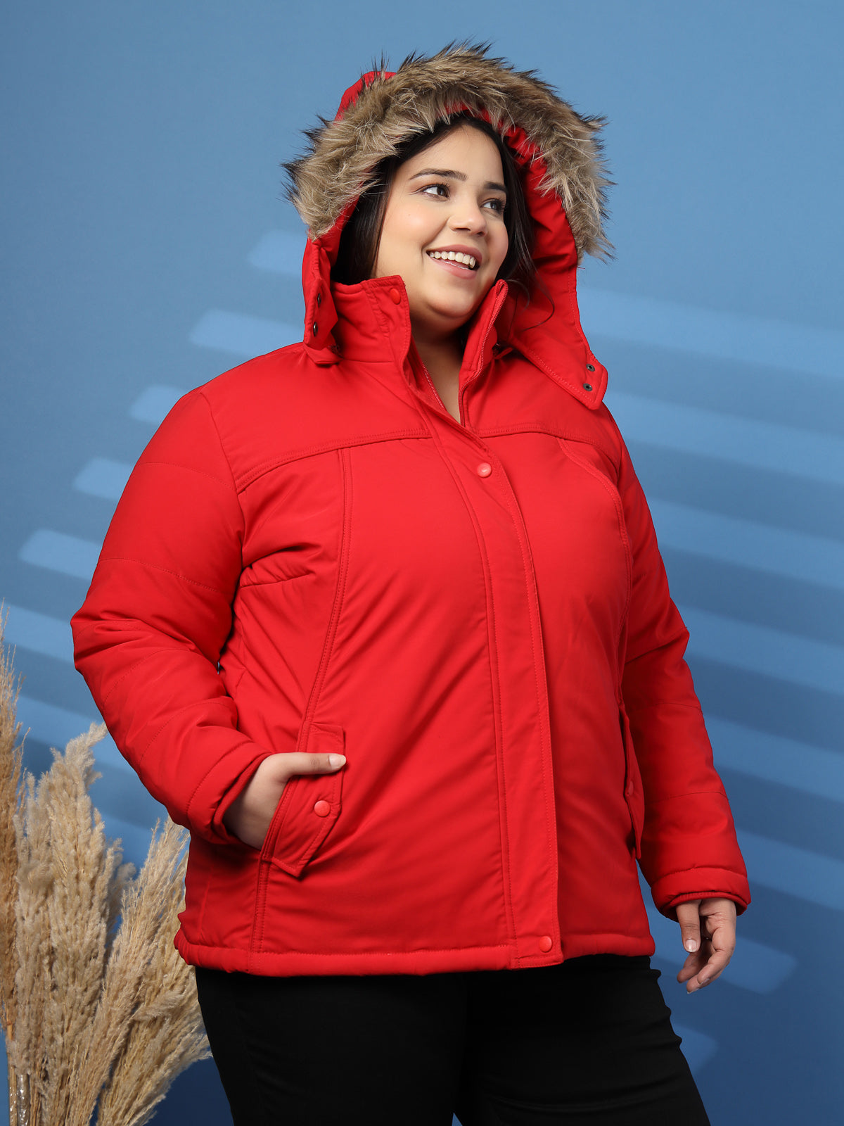 Plus Size Women Lightweight Puffer Jacket1