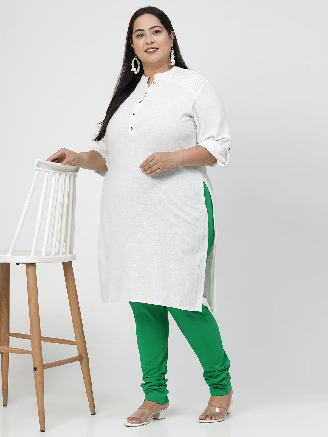 Green Churidar Leggings