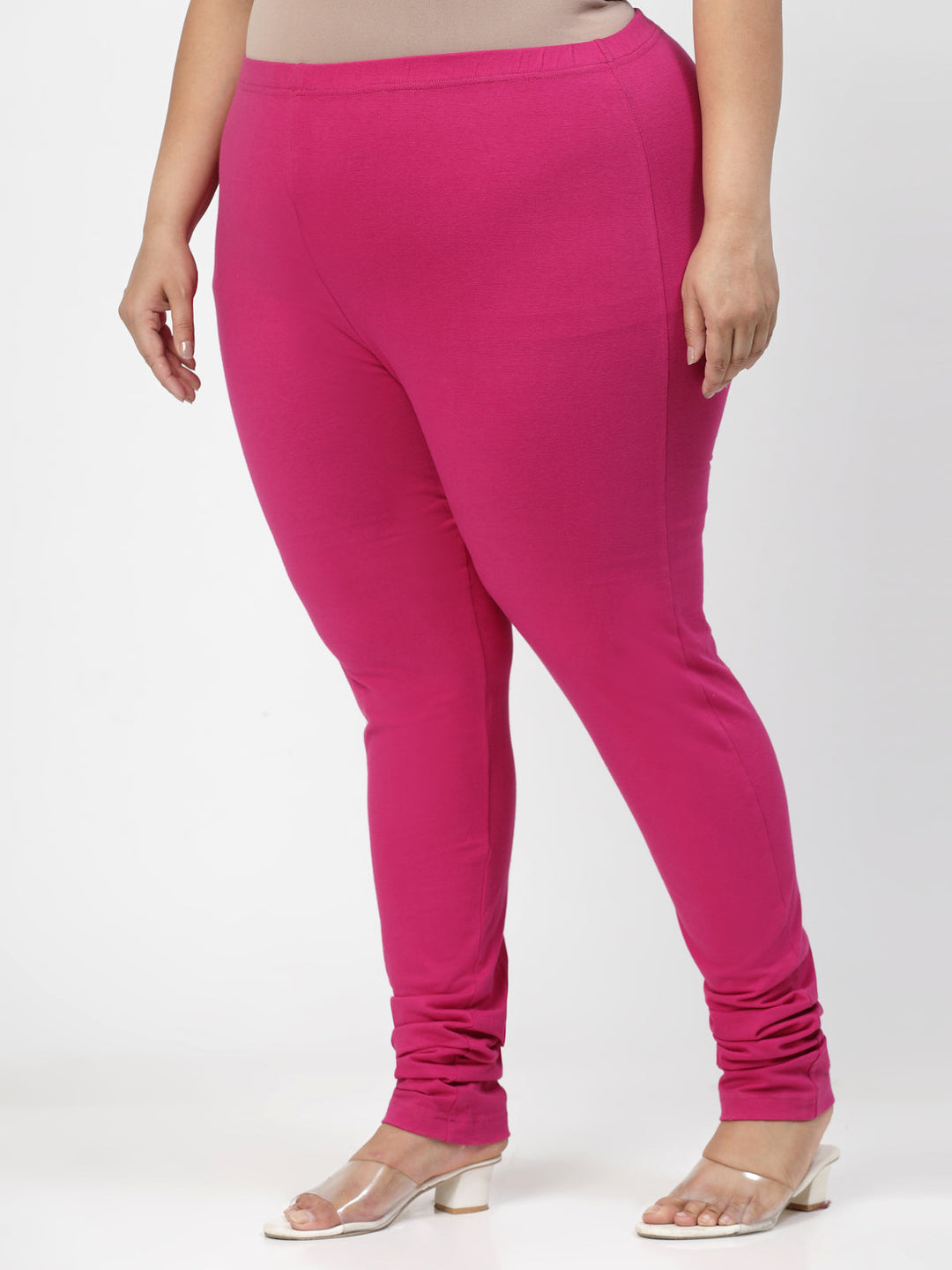 Pink Churidar Leggings