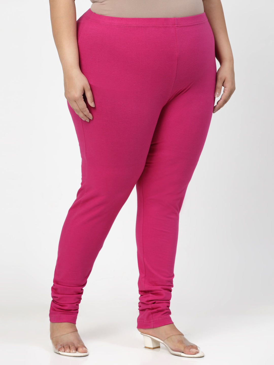 Pink Churidar Leggings