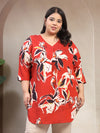 Plus Size Floral Print Top