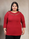 Plus Size Women Cut Outs T-shirt