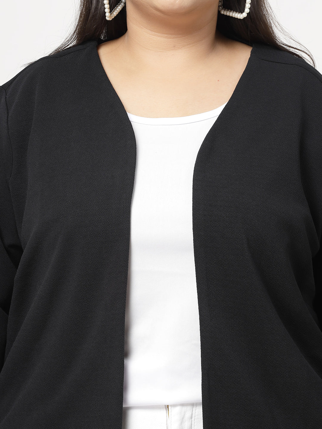 Black Open Front Shrug