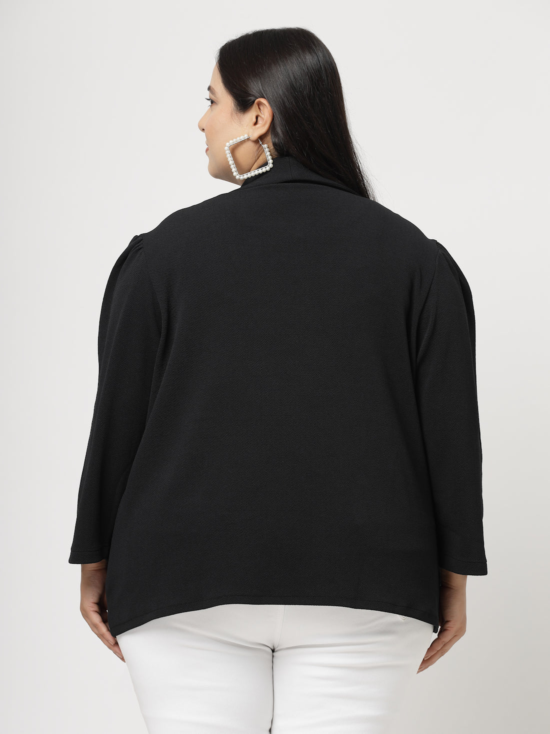 Black Open Front Shrug