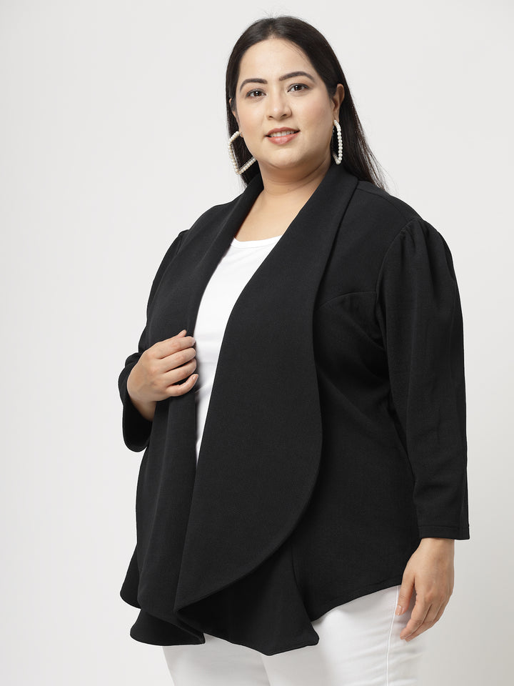 Black Open Front Shrug