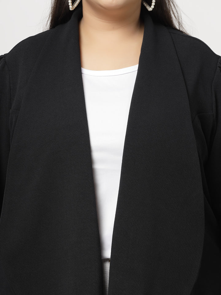 Black Open Front Shrug