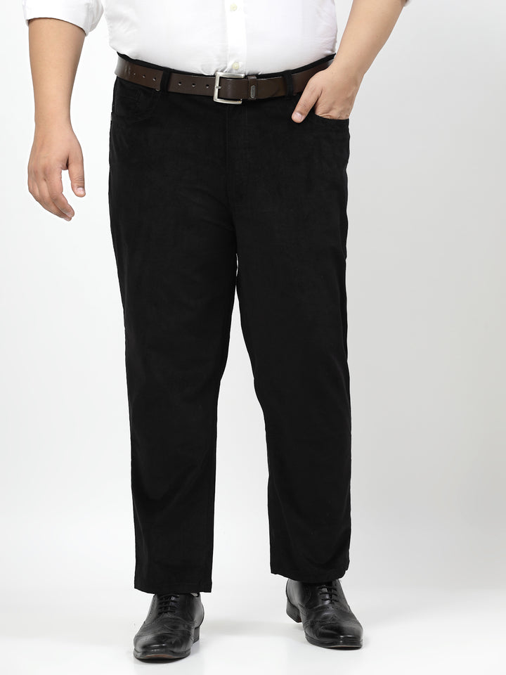 Men Smart Fit Corduroy Chinos Trousers