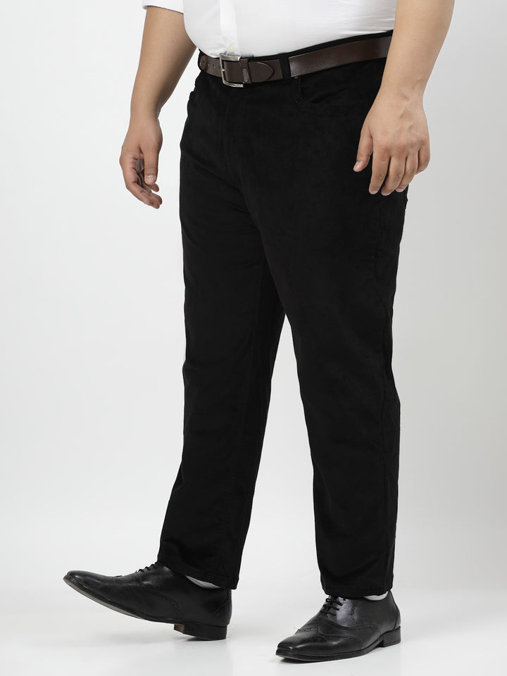 Men Smart Fit Corduroy Chinos Trousers