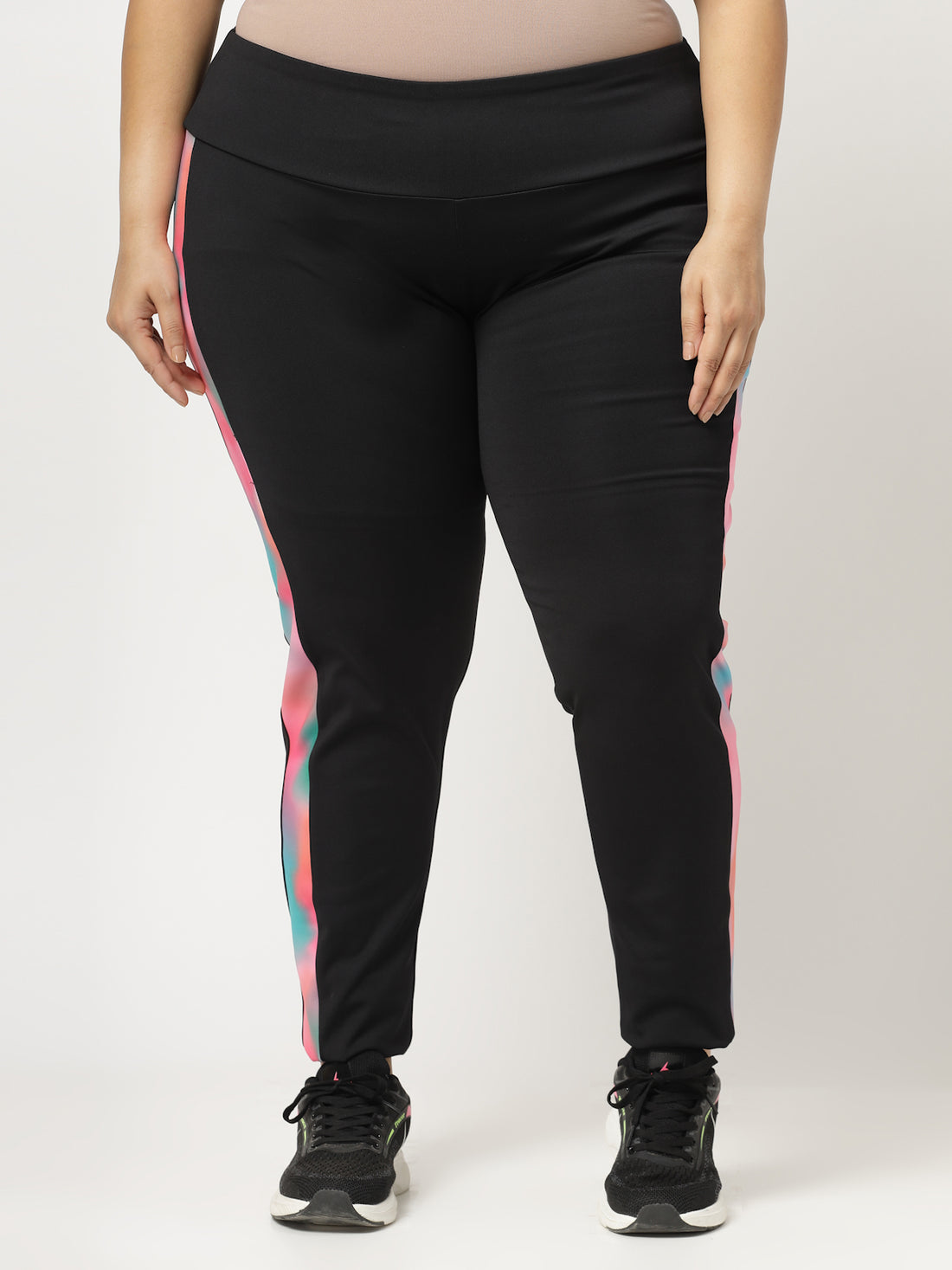 Women Plus Size Printed Ankle-Length Gym Tights