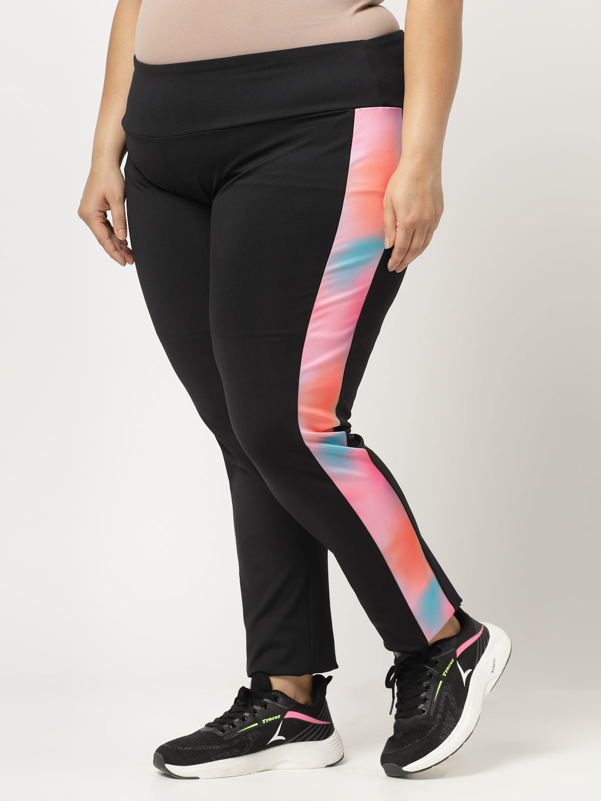 Women Plus Size Printed Ankle-Length Gym Tights