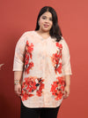 Plus Size Tropical Print Top