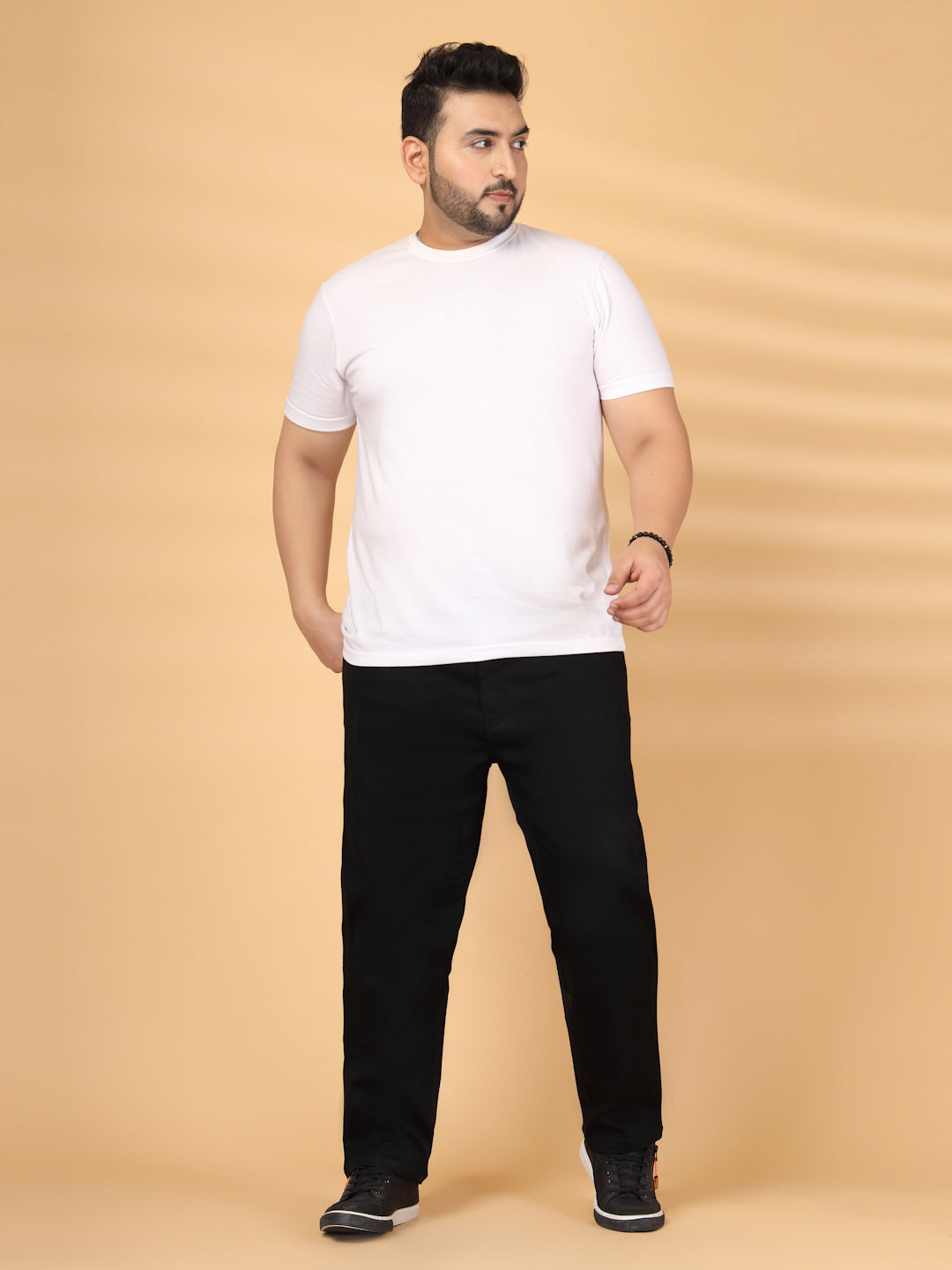 Plus Size Men Comfort Regular Fit Mid-Rise Stretchable Jeans