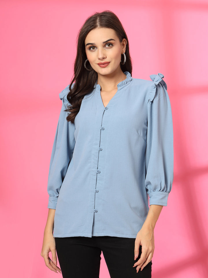 Women Cotton Shirt Style Top