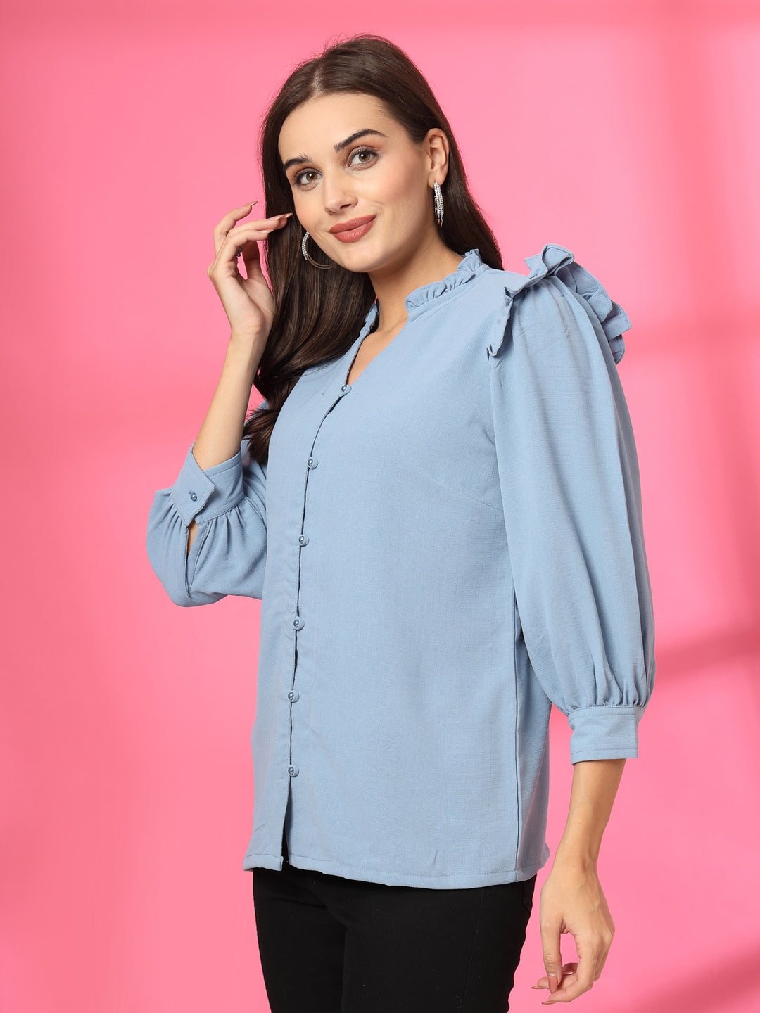 Women Cotton Shirt Style Top