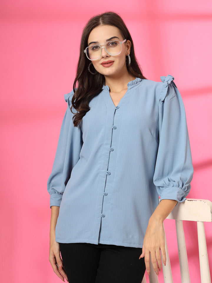 Women Cotton Shirt Style Top