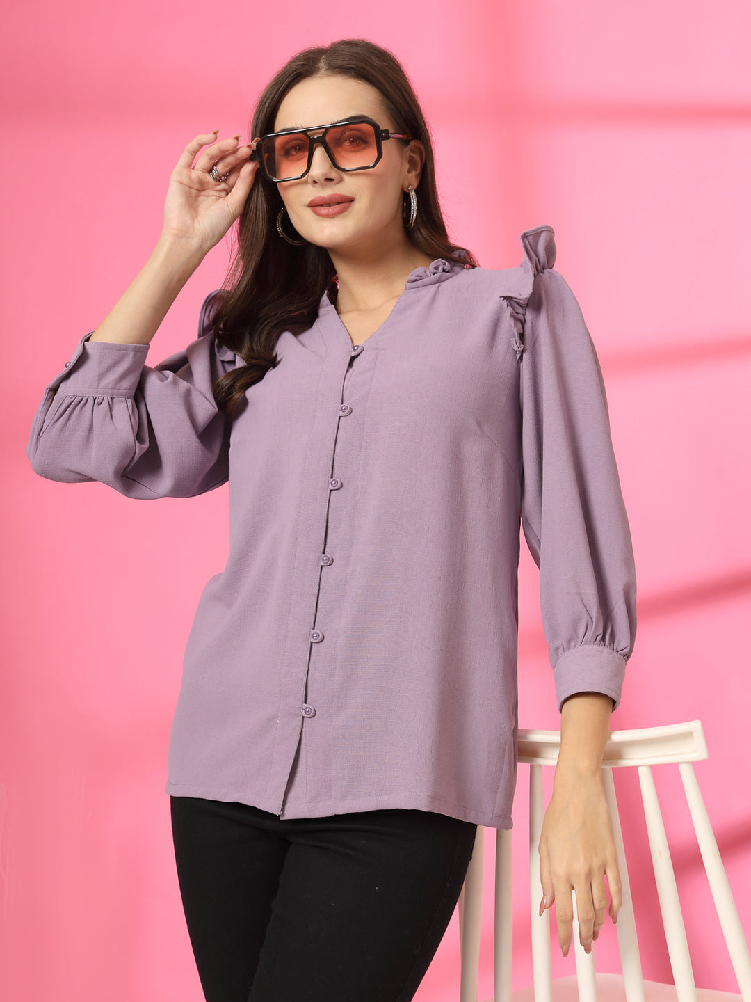 Women Cotton Shirt Style Top