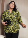 Plus Size Floral Print Top