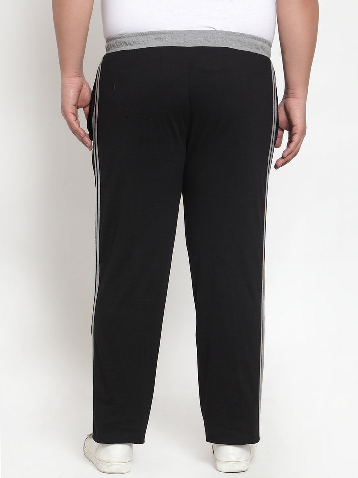 plusS   Black Solid Track Pants