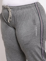 plusS Women Grey-Melange Solid Straight-Fit Track Pants