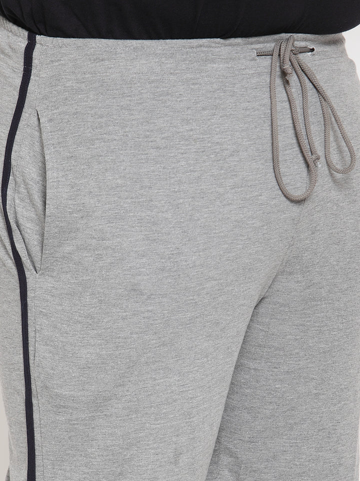 Men Grey Striped Regular Fit Regular Shorts