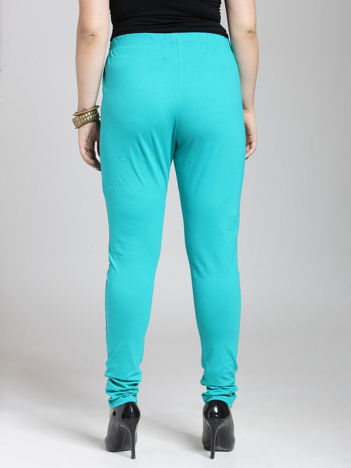 plusS Turquoise Blue Churidar Leggings