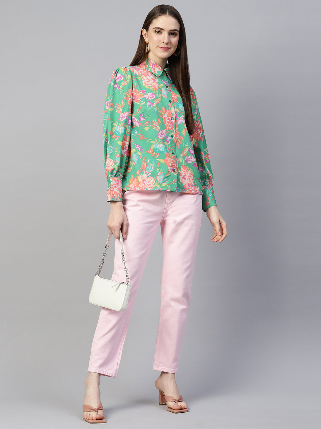 Women Floral Printed Casual Shirt