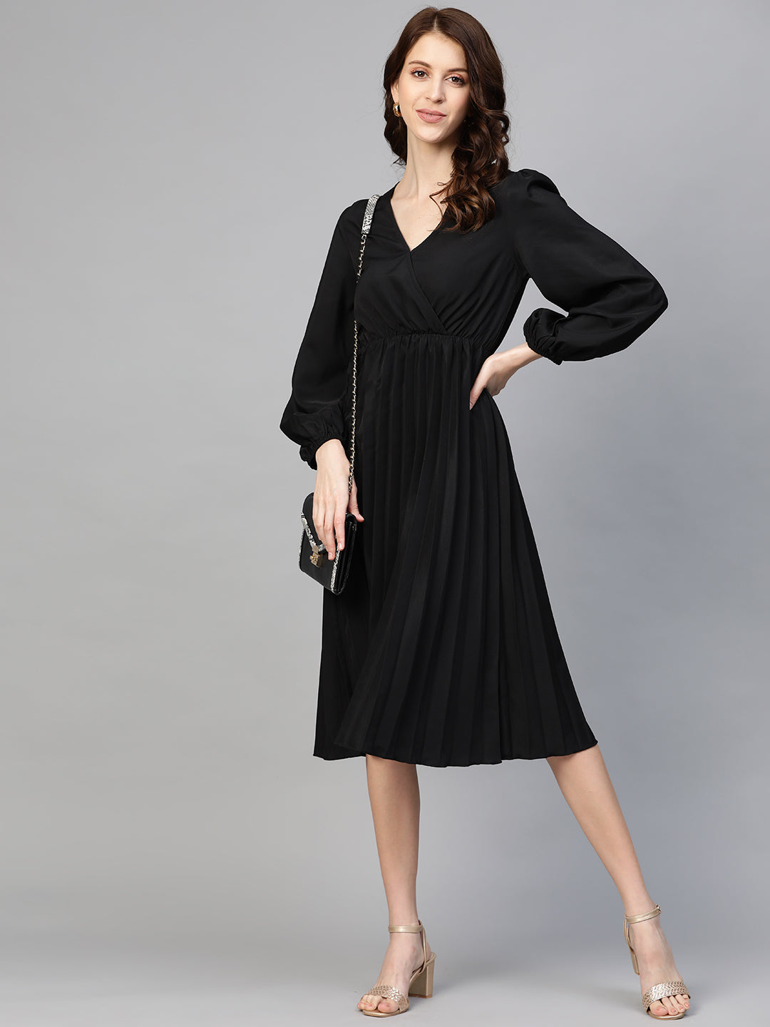 A.L.C. Aries Satin Pleated Dress | ALCltd.com