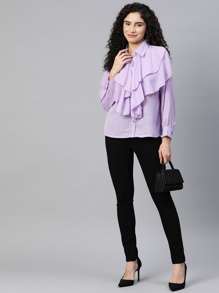 plusS Layered Shirt Style Top