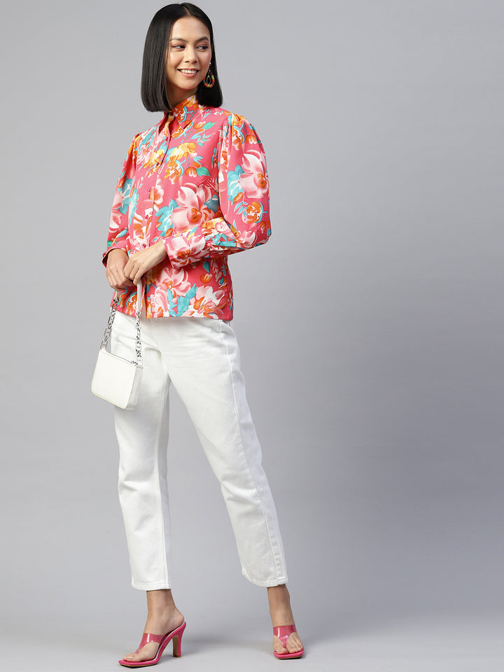 Women Floral Printed Casual Shirt