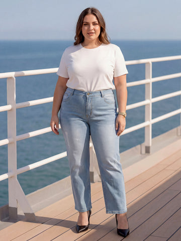 Plus Size Women Stretchable Jeans