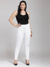 Plus Size White Churidar Leggings