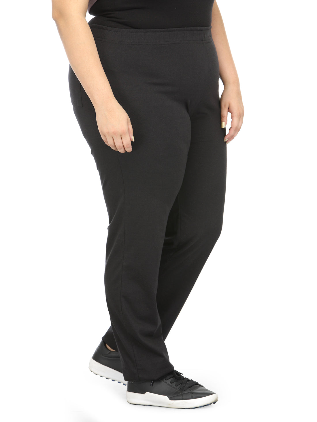 Plus Size Black Track Pants